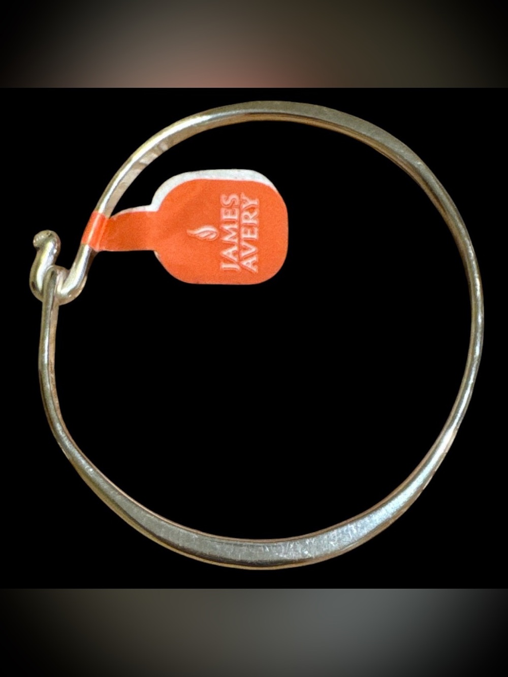 James Avery Hammered Hook On Charm Bracelet Sterling Silver M NWT